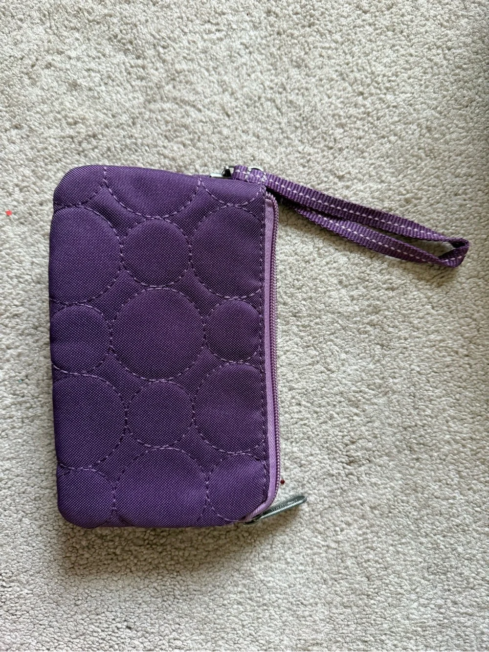 Thirty-one Purple Quilted Wristlet Wallet